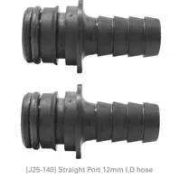 Jabsco 12mm plug in straight ports