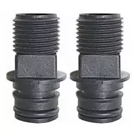 Jabsco Parmax water pump half inch male threaded BSP straight port fittings x 2