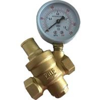 DN half inch brass pressure reducing valve with gauge