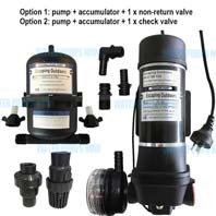 Coffee cart 240v water pump accumulator tank and choice of valve